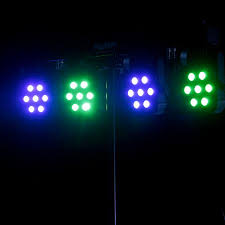 LED fourbar, flat 7 x 3 watt